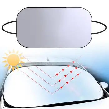 Солнцезащитный козырек на окно автомобиля, Солнцезащитный козырек на лобовое стекло, Универсальный защитный чехол с защитой от ультрафиолета, изолированный алюминиевой фольгой, Автомобильные Аксессуары