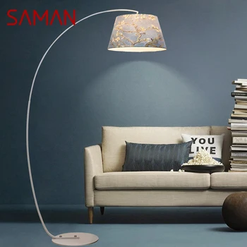 Торшер SAMAN Nordic Fishing, Современная семейная гостиная Рядом с диваном, креативный светодиодный Декоративный светильник