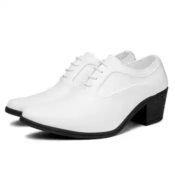 Увеличивающие рост детские туфли для гольфа на высоком каблуке, мужские белые модельные туфли, желтые модельные туфли, кроссовки, Спортивная корзина
