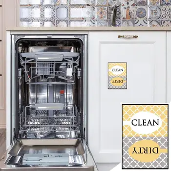 Удобный Красивый Магнит для посудомоечной машины Чистый Грязный Знак Металлический Чистый Грязный Магнит Сильное Всасывание Товаров для дома