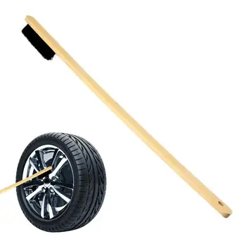 Щетка для автомобильных колес и шин, щетка для мытья колес и шин, щетка для чистки шин, универсальная щетка, эргономичная щетка с длинной ручкой для глубокой очистки шин.