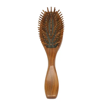 Щетка для волос из сандалового дерева, деревянная, натуральная, ручной работы, Массажная расческа для распутывания волос с подарочной коробкой