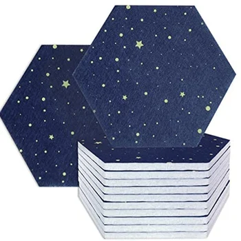 12 упаковок акустических панелей Starry Hexagon, звукоизоляционная прокладка, звукопоглощающая панель для студийной акустической обработки