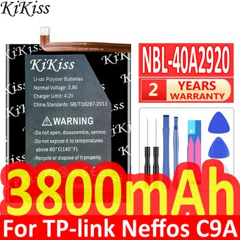 3800 мАч KiKiss Мощный Аккумулятор для TP-link Neffos C9A TP706A TP706C NBL-40A2920 НОВЫЕ Сменные Батареи Для Мобильных Телефонов