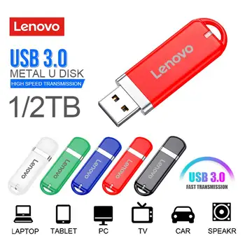 Lenovo USB 3.0 2TB Pen Drive Водонепроницаемый Флешка Cle USB Флэш-Накопитель Высокоскоростной 1TB Memoria Usb Подарки Для ПК Бесплатная Доставка Товаров