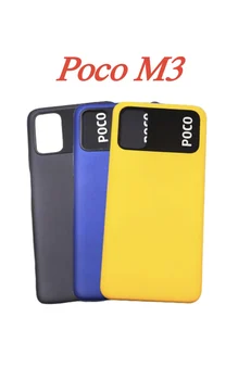 Новый 6,53-дюймовый для Xiaomi Poco M3 M2010J19CG Чехол для Батарейного отсека Пластиковая Панель Задней Двери Замена Задней крышки Корпуса Poco M3