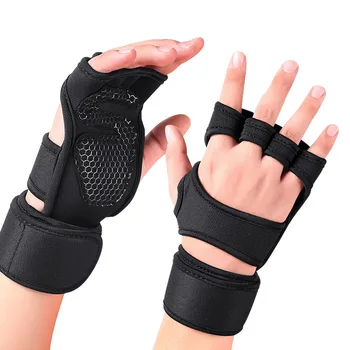 Перчатки для занятий тяжелой атлетикой, фитнесом, спортом, Силиконовые противоскользящие перчатки для бодибилдинга, гимнастики, защитные перчатки для ладоней