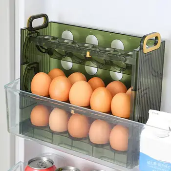 Полка Легкая Вместительная стойка для яиц, прозрачный холодильник для хранения яиц, Большой ящик для хранения, витрина для яиц, Удобная подставка