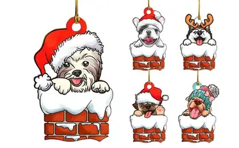 Рождественские украшения для собак, переносные украшения для собак На Рождественскую елку, Украшение для рождественской фотографии собаки, портрет кошки, именной подарок на зиму