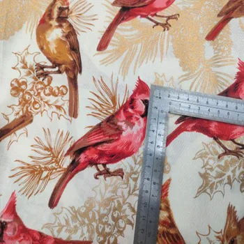 Хорошая 100% хлопчатобумажная ткань для птиц, Школа птиц-попугаев, материал для шитья с рисунком, детское платье 